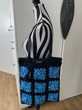 Load image into Gallery viewer, Hand Crochet Cotton Lined Tote Bag