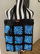 Load image into Gallery viewer, Hand Crochet Cotton Lined Tote Bag