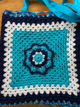 Load image into Gallery viewer, Hand Crochet Cotton Lined Tote Bag