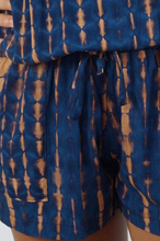 Load image into Gallery viewer, Short Romper Square Crackle Tie Dye Print