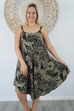 Load image into Gallery viewer, Mid Length Montego Dress Betelnut Print