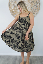 Load image into Gallery viewer, Mid Length Montego Dress Betelnut Print