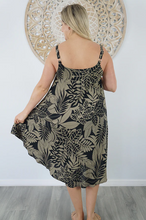 Load image into Gallery viewer, Mid Length Montego Dress Betelnut Print