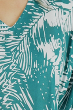 Load image into Gallery viewer, Long Kaftan Dress Fern Print