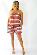 Load image into Gallery viewer, Short Romper Shibori Print