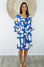 Load image into Gallery viewer, Avocado Dress Abstract Geo Print