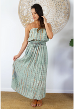 Load image into Gallery viewer, Long Tube Dress Crackle Tie Dye Print