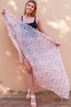 Load image into Gallery viewer, Large Cotton Feel Scarf Rings Print