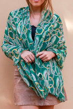 Load image into Gallery viewer, Large Cotton Feel Scarf Rings Print