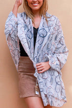 Load image into Gallery viewer, Large Cotton Feel Scarf Rings Print