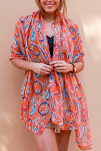 Load image into Gallery viewer, Large Cotton Feel Scarf Rings Print