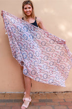 Load image into Gallery viewer, Large Cotton Feel Scarf Rings Print
