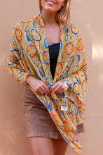 Load image into Gallery viewer, Large Cotton Feel Scarf Rings Print