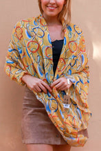 Load image into Gallery viewer, Large Cotton Feel Scarf Rings Print