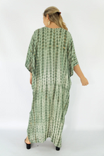 Load image into Gallery viewer, Long Kaftan Dress Crackle Tie Dye Print