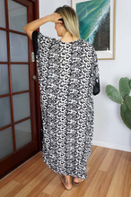 Load image into Gallery viewer, Long Kaftan Dress Interlock Print