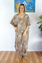 Load image into Gallery viewer, Long Kaftan Dress Palm Cove Print