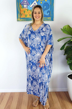 Load image into Gallery viewer, Long Kaftan Dress Palm Cove Print