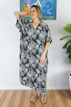 Load image into Gallery viewer, Long Kaftan Dress Palm Cove Print