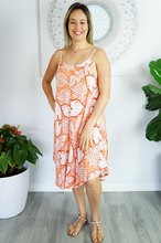Load image into Gallery viewer, Mid Length Montego Dress Leaves Print