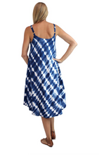 Load image into Gallery viewer, Mid Length Montego Dress Shibori Print
