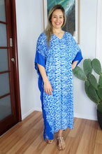 Load image into Gallery viewer, Long Kaftan Dress Interlock Print