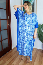 Load image into Gallery viewer, Long Kaftan Dress Interlock Print