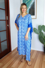 Load image into Gallery viewer, Long Kaftan Dress Interlock Print