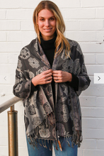 Load image into Gallery viewer, Large Pashmina Scarf Rose Print
