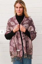 Load image into Gallery viewer, Large Pashmina Scarf Rose Print