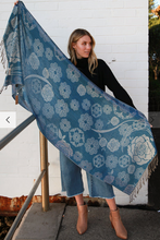 Load image into Gallery viewer, Large Pashmina Scarf Rose Print