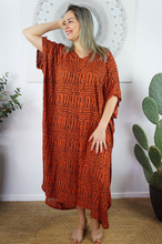 Load image into Gallery viewer, Long Kaftan Dress Jellybean Print
