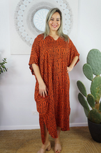 Load image into Gallery viewer, Long Kaftan Dress Jellybean Print