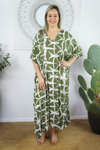 Load image into Gallery viewer, Long Kaftan Dress Hampshire Print