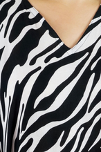 Load image into Gallery viewer, Long Kaftan Dress Large Zebra Print