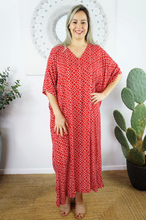 Load image into Gallery viewer, Long Kaftan Dress Links Print