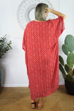 Load image into Gallery viewer, Long Kaftan Dress Links Print