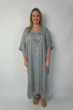 Load image into Gallery viewer, Long Kaftan Dress Links Print