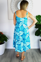 Load image into Gallery viewer, Mid Length Montego Dress Leaves Print