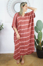 Load image into Gallery viewer, Long Kaftan Dress Nirvana Print