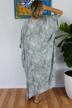 Load image into Gallery viewer, Long Kaftan Dress Palm Cove Print