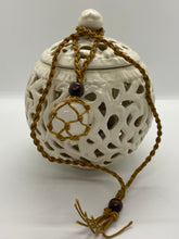 Load image into Gallery viewer, Macrame Interchangeable Crystal Pouch Necklace