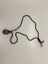 Load image into Gallery viewer, Macrame Interchangeable Crystal Pouch Necklace