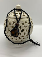 Load image into Gallery viewer, Macrame Interchangeable Crystal Pouch Necklace