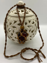 Load image into Gallery viewer, Macrame Interchangeable Crystal Pouch Necklace