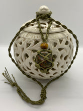 Load image into Gallery viewer, Macrame Interchangeable Crystal Pouch Necklace
