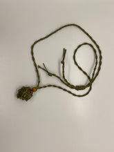 Load image into Gallery viewer, Macrame Interchangeable Crystal Pouch Necklace