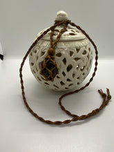 Load image into Gallery viewer, Macrame Interchangeable Crystal Pouch Necklace