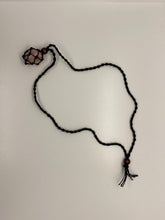 Load image into Gallery viewer, Macrame Interchangeable Crystal Pouch Necklace
