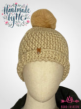 Load image into Gallery viewer, Handmade Crochet Beanie with Removable Pom
